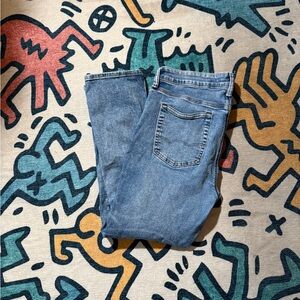 American Eagle Outfitters blue denim slim fit jeans with slight distressing